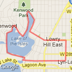 Bryant/Lake of Isles/Bryant route map