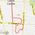 Lewis Center Path run route map