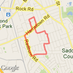 Jeff's Glen Rock 2 Miler route map