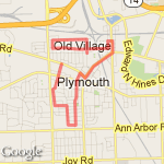 Downtown Plymouth 5 route map