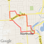 Downtown 2.55 mile route map