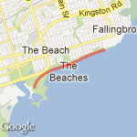 Boardwalk Kew Beach route map