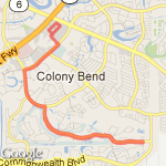 Memorial Herman Half Marathon - Sugarland  route map