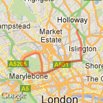 Regents Park 9.3 mile loop route map