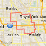 10 mile RO-Ferndale route map