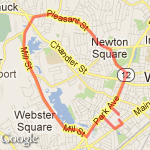 6.5 mi loop- Pleasant and Mill route map