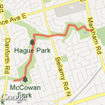 Scarborough Centenial Nights route map