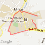 Around campus route map