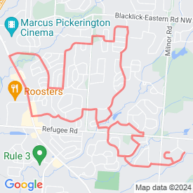 Run My Route - Running Map 9 Mile Run - Ashley Creek