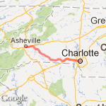 Asheville to charlotte route map