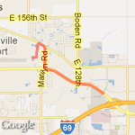 To Hamilton Town Center route map