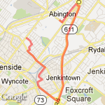 J-Town to Abington route map