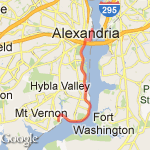 GW Parkway Classic route map