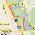 Winnetka Turkey . Tower Road route map