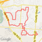 9 Mile Run - Melrosse, Fairfield, Ashly route map