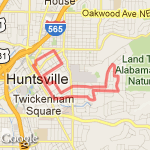 Rudolph Run 10K route map