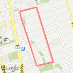 2 Km - Norton - Hollywood route map