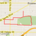 Golf course short loop route map