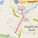 Deep Creek to Mill Creek route map