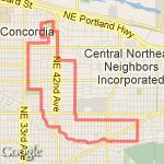Fernhill park loop route map