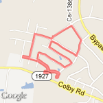 2 Mile Sidewalk Route From House route map