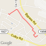 Walmart & Back route map