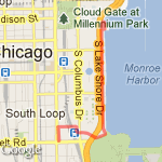 Museum Campus 3 Miler route map