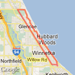 Lake Cook Loop route map