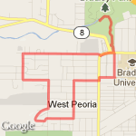 Bradley/West Peoria 4.3 route map