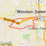 Old Salem/Downtown route map