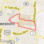 Boulevard Run route map