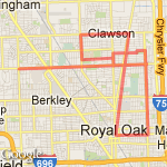 20 Miler - Royal Oak route map