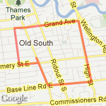 Old South 5k route map