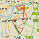 3 parks - south london route map
