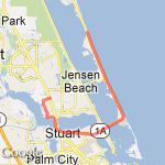 Fleet Feet to Island Dunes bike route route map