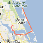 Fleet Feet to Island Dunes bike route route map