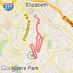 Queen city peachtree training 10-k route map