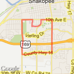 almost 5 miles route map