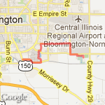 Home to Hamilton loop  route map