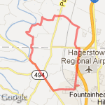 Maugansville route map