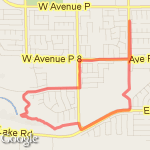 4 mile street/trail  route map