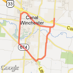 Lithopolis Loop - 11 miles route map