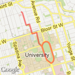Queens Park route route map