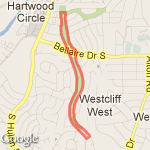 Overton Park Main route map