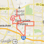 Ragnar Half Marathon route map