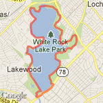 White Rock Lake Loop - Dallas, TX route map