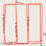 3+ mile Scarsdale 55 route map