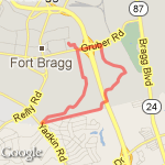 Road March route map