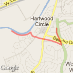 Overton Park to Trinity South route map