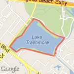 Lake Trashmore route map